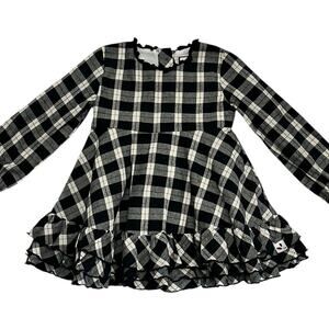 Sweethoney Holiday Black Check Plaid Dress Toddler Girl 2T